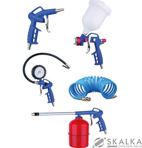 На фото Набор пневмоинструмента Mastertool 5 шт KIT ВБ (81-8738)