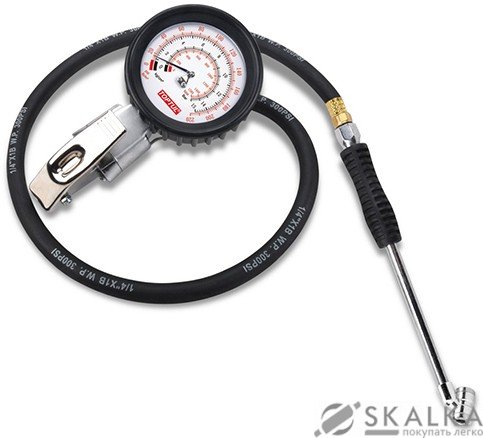 Пистолет для подкачки колес для грузовых и легковых авто профессиональный Toptul (JEAL220B) На фото Пистолет для подкачки колес для грузовых и легковых авто профессиональный Toptul (JEAL220B)