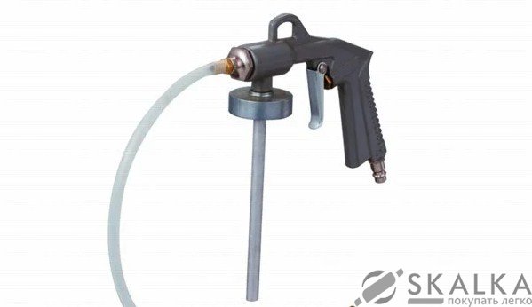 На фото Пневмопистолет гравитекс Mastertool под металлический бачок длинный (81-8659)