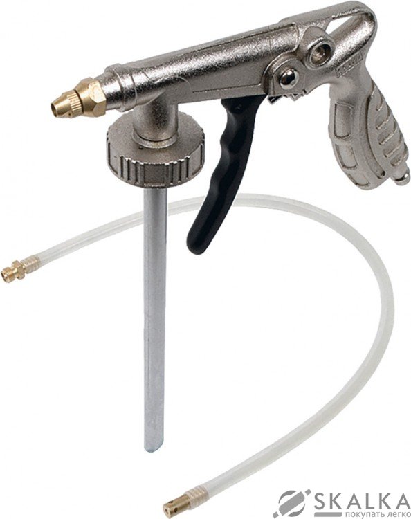 На фото Пневмопистолет под гравитекс Miol с насадкой и гибким шлангом 500 мм (81-570)