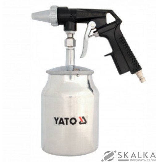 На фото Пневмопистолет пескоструйный с бачком Yato (YT-2376)