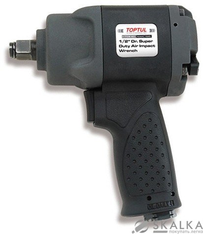 На фото Пневмогайковерт Toptul 1/2" 610 N/m 9600 об/мин 1.58 кг композитный корпус (KAAC1645)