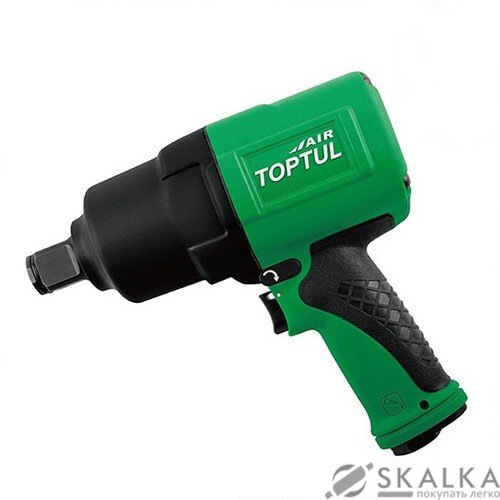 На фото Пневмогайковерт Toptul 1" 1898 N/m 6000 об/мин 3.82 кг композитный корпус (KAAJ3214)