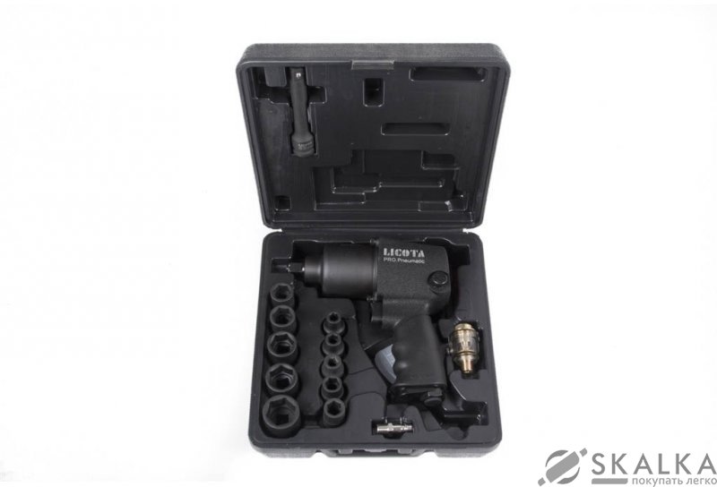 Гайковерт пневматический ударный Licota 1/2 " 563 Нм ( 57 кгм ) в кейсе (PAW-04006RK2) На фото Гайковерт пневматический ударный Licota 1/2 " 563 Нм ( 57 кгм ) в кейсе (PAW-04006RK2)