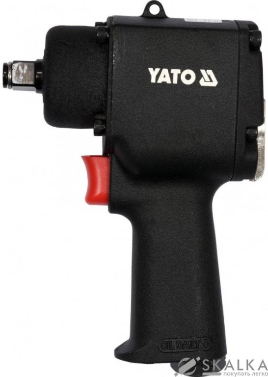 На фото Гайковерт ударний пневматичний Yato MINI 1/2" 680 Nm 6.3 Bar 165 л/мин (YT-09513)