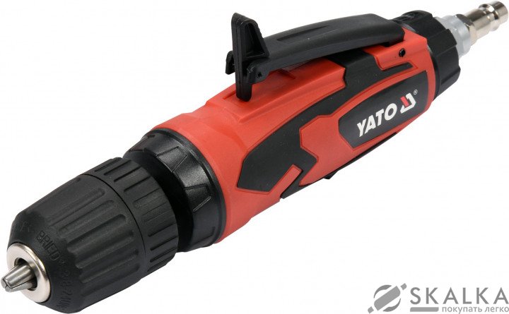 Дрель пневматическая прямий Yato 1/4" 6.3 Bar 113 л/мин быстрозажимная (YT-09695) На фото Дрель пневматическая прямий Yato 1/4" 6.3 Bar 113 л/мин быстрозажимная (YT-09695)