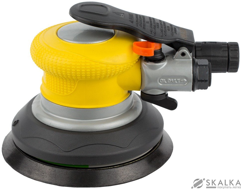 На фото Шлифмашинка орбитальная пневматическая Sigma алюминиевый корпус 125 мм (6731421)