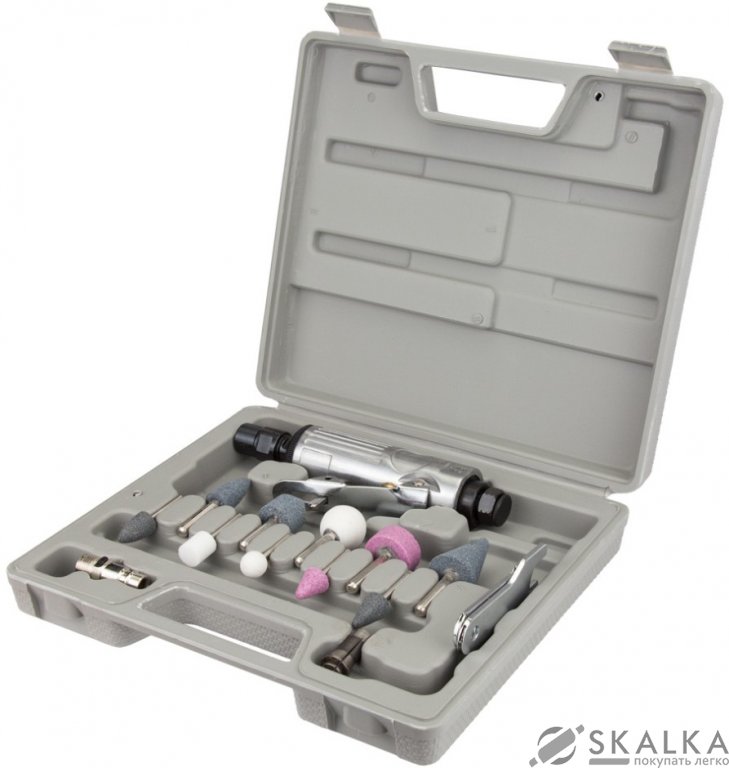 Шлифмашинка прямая пневматическая Sigma с аксессуарами в кейсе 25000 об/мин (6732851) На фото Шлифмашинка прямая пневматическая Sigma с аксессуарами в кейсе 25000 об/мин (6732851)