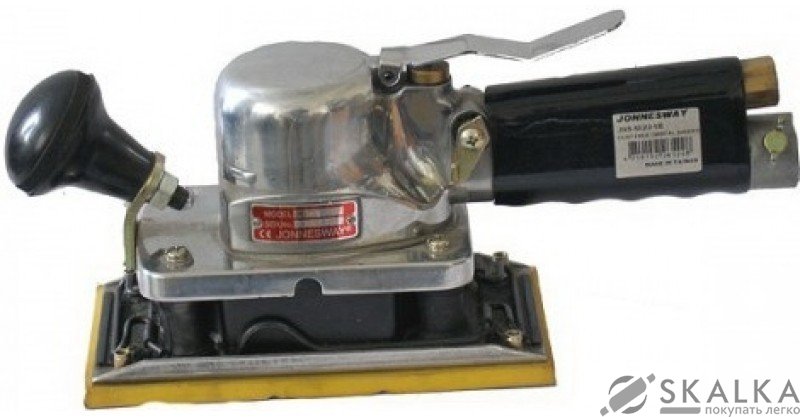 На фото Пневматическая орбитальная шлифмашинка беспыльная Jonnesway 6000 об/мин 400 л/мин (JAS-6523-VE)