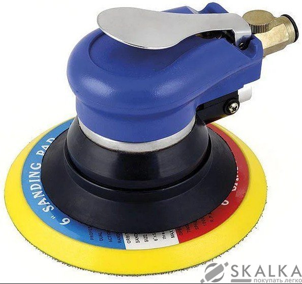 На фото Пневмошлифмашинка эксцентриковая Miol 150 мм 6.3 бар 167 л/мин с пылесборником (81-647)