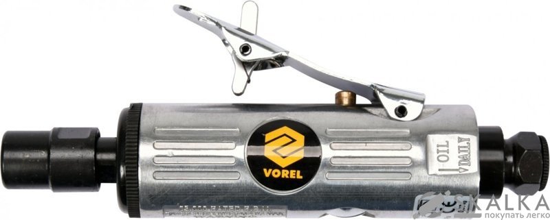 На фото Пневмошлифмашина прямая Vorel 1/4" патрон 6 мм 6.3 Bar 100 л/мин (81107)