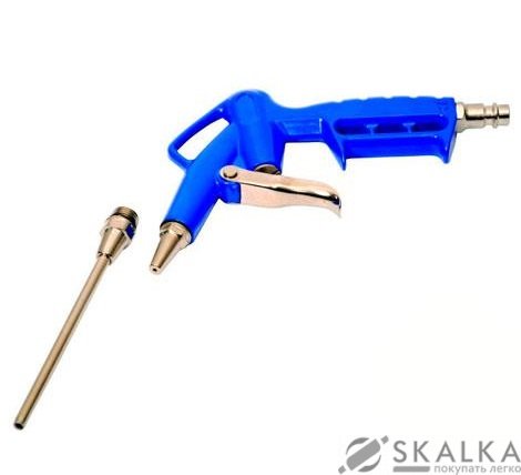 На фото Пневмопистолет продувочный Mastertool 2 мм 2-6 бар 1/4" с носиком 120 мм (81-8741)