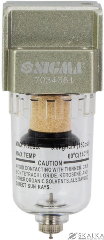 Фильтр-влагоотделитель Refine 750 л/мин 1/4" (7034361) На фото Фильтр-влагоотделитель Refine 750 л/мин 1/4" (7034361)