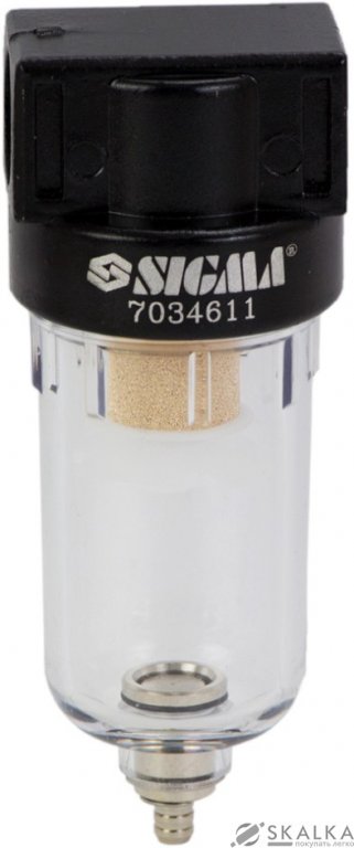 Фильтр-влагоотделитель Sigma 500 л/мин 1/4" (7034611) На фото Фильтр-влагоотделитель Sigma 500 л/мин 1/4" (7034611)