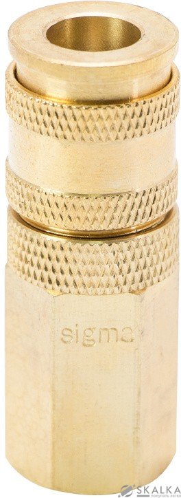 На фото Соединение быстросъемное усиленное Sigma с фиксатором FT 3/8" (латунь) (7021651)