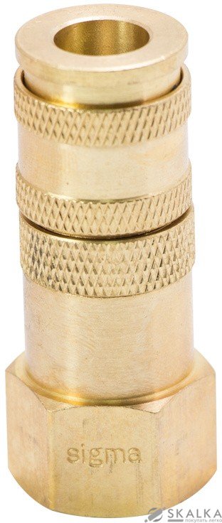 На фото Соединение быстросъемное усиленное Sigma с фиксатором FT 1/2" (латунь) (7021661)