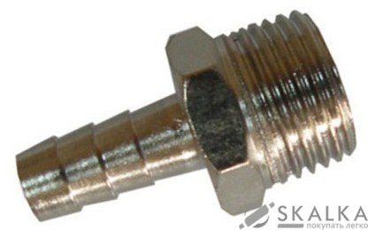 Переходник Airkraft наружная резьба 1/2 на шланг 10 мм (SMH08-06) На фото Переходник Airkraft наружная резьба 1/2 на шланг 10 мм (SMH08-06)