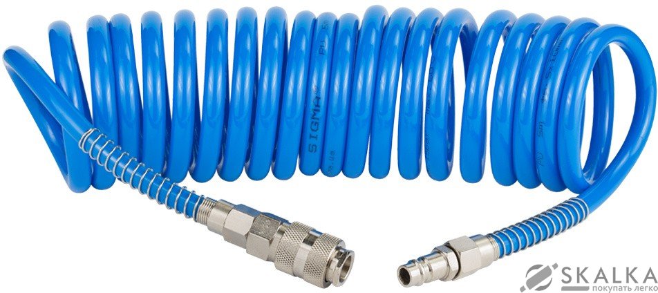 На фото Шланг спиральный Sigma PU 5м 6.5×10 мм (7012111)