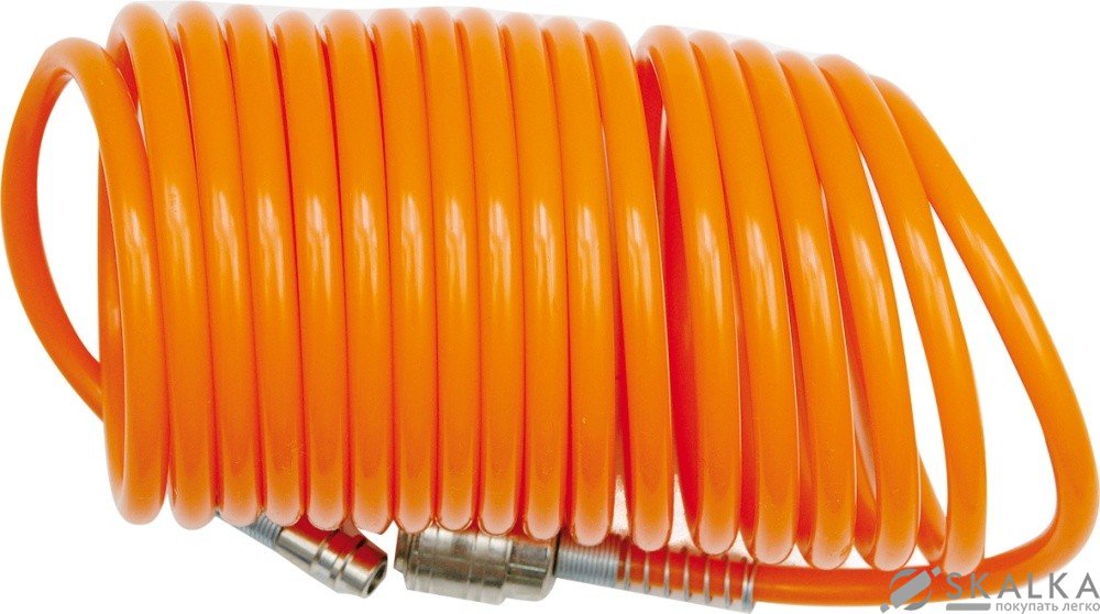 На фото Шланг пневматический Vorel 6х8 мм 15 м с быстросъемным соединением (81492)