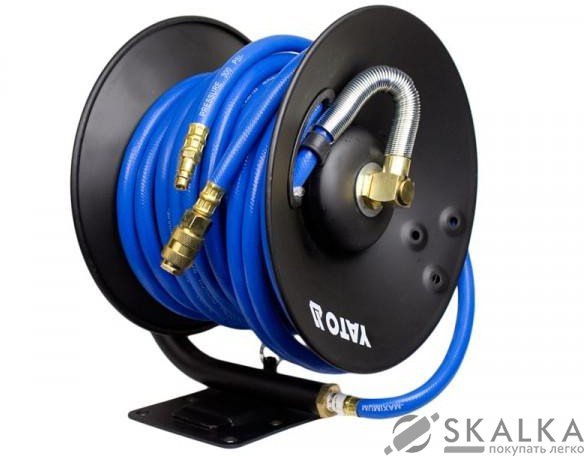 Шланг пневматический ПВХ на бобине Yato 10 мм 15 м давление 20 Bar (YT-24240) На фото Шланг пневматический ПВХ на бобине Yato 10 мм 15 м давление 20 Bar (YT-24240)