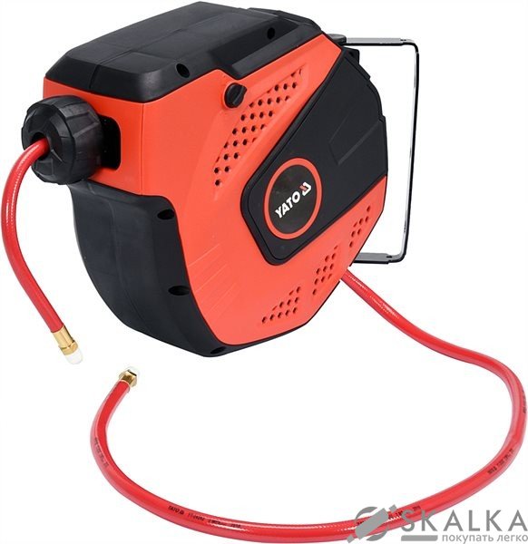 На фото Шланг пневматический ПВХ на катушке Yato 1/4 " 8 мм 10 м 20 Bar (YT-24242)
