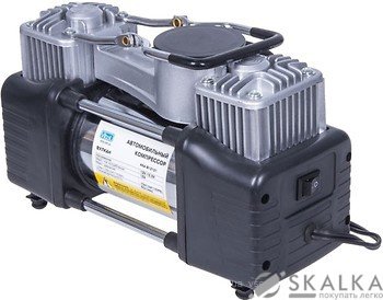 На фото Компрессор Вулкан 150psi 25Amp 90л/мин шланг 7.5 м с дефлятором (КА-В12122)