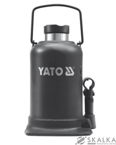 На фото Домкрат гидравлический бутылочный Yato 10 т 220 - 483 мм (YT-1704)