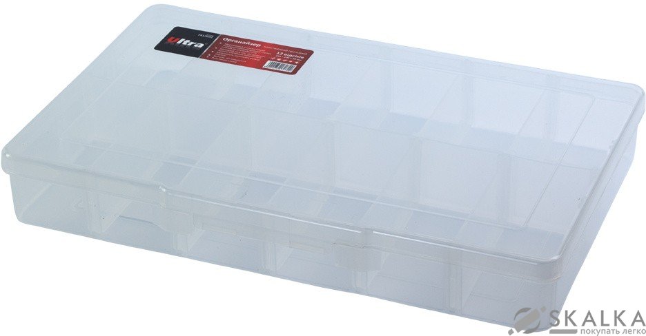 Органайзер пластиковый прозрачный Ultra 12 отсеков 310×200×50 мм (7417072) На фото Органайзер пластиковый прозрачный Ultra 12 отсеков 310×200×50 мм (7417072)