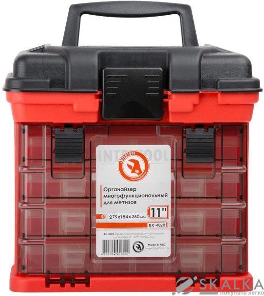 На фото Органайзер многофункциональный для метизов Intertool 11" 279х184х260 мм (BX-4020)