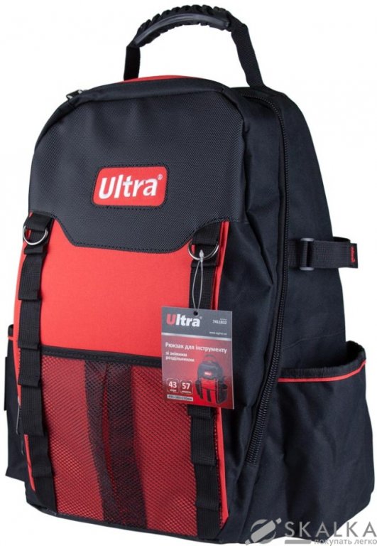 Рюкзак для инструмента Ultra 6 карманов 490×380×230 мм 43 л (7411832) На фото Рюкзак для инструмента Ultra 6 карманов 490×380×230 мм 43 л (7411832)
