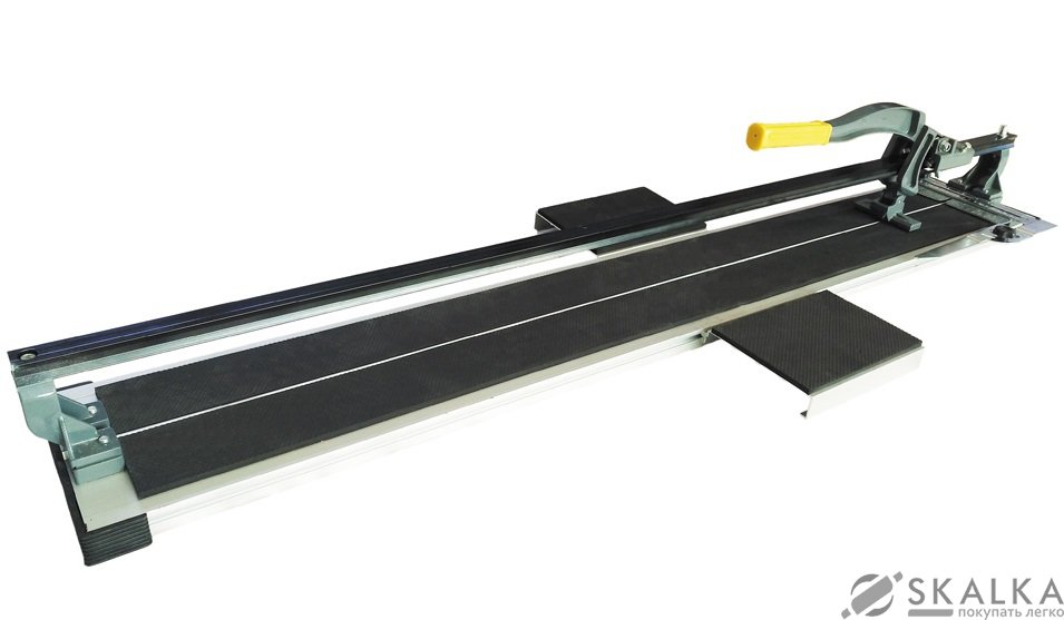 На фото Плиткорез монорельсовый Mastertool 1200 мм с поперечной платформой ПРОФИ на подшипниках (80-4121)