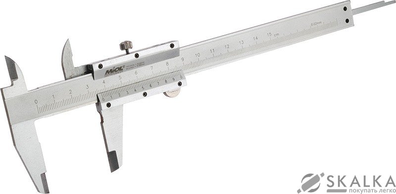 На фото Штангенциркуль механический Miol 300 мм 0.02 мм (15-228)