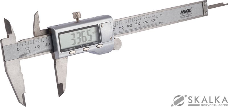Штангенциркуль электронный Miol 150 мм 0.01 мм с металлическим корпусом PREMIUM (15-241) На фото Штангенциркуль электронный Miol 150 мм 0.01 мм с металлическим корпусом PREMIUM (15-241)