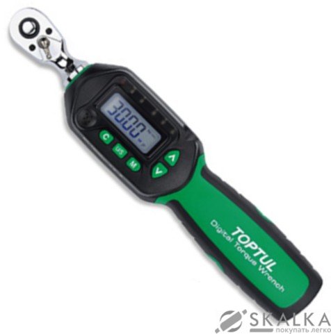 На фото Ключ динамометрический Toptul 1.5-30 Нм (цифровой) 1/4" укороченный (DT-030S2)