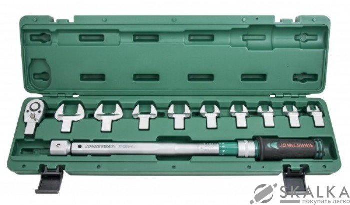 Динамометрический ключ Jonnesway 1/2"DR 40-200 Нм со сменными насадками (T30200NS) На фото Динамометрический ключ Jonnesway 1/2"DR 40-200 Нм со сменными насадками (T30200NS)
