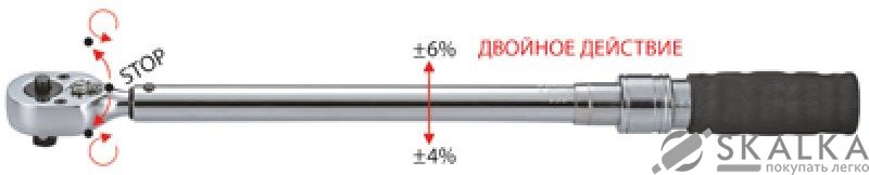На фото Динамометричyий ключ двухсторонний Licota 1" 300-1500 Нм (AQP-N81500)