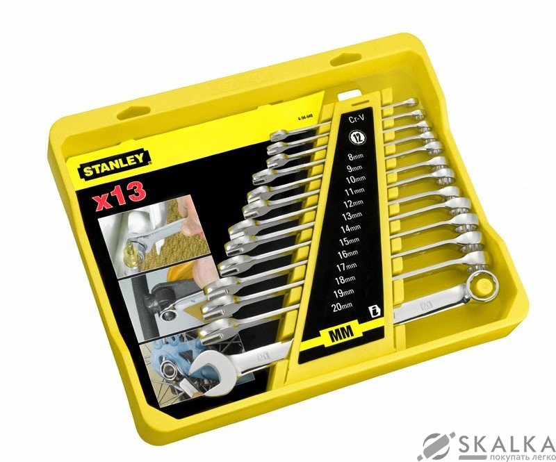 На фото Набор ключей комбинированных Stanley MaxiDrive Plus М8- М20 13 шт (4-94-648)