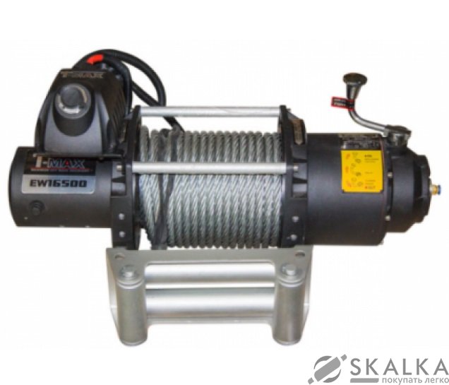 На фото Лебедка T-Max FEW-16500 24V/7.480 т Fire Work series (8658100)