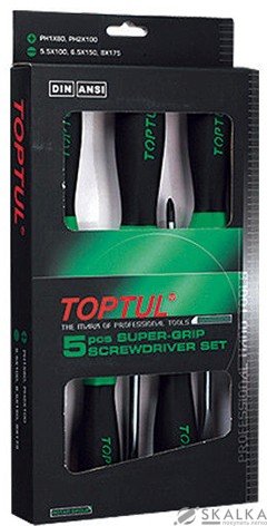 Набор отверток Toptul 5 шт (GAAE0504) На фото Набор отверток Toptul 5 шт (GAAE0504)