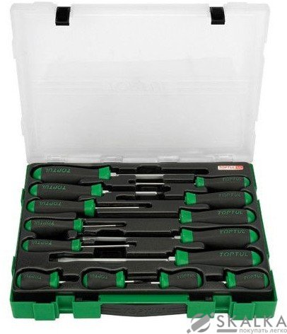 На фото Набор отверток Toptul 14 шт пластиковая коробка (GZC1401)