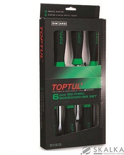 На фото Набор отверток Toptul с шестигранником ударных 6 шт (GAAE0605)