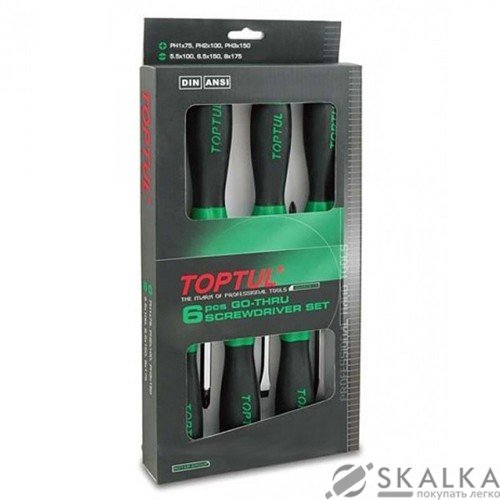 На фото Набор отверток Toptul с шестигранником ударных 6 шт (GAAE0613)