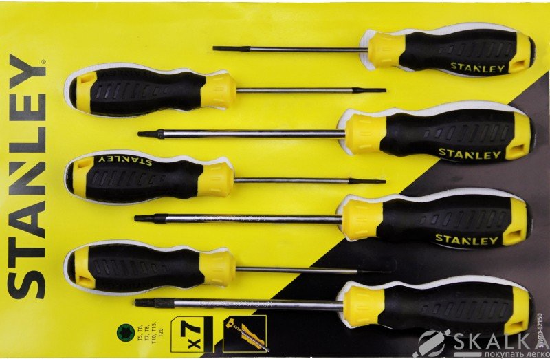 На фото Набор отверток Stanley 7 шт Torx T5, 6, 7, 8, 10, 15, 20 (STHT0-62150)