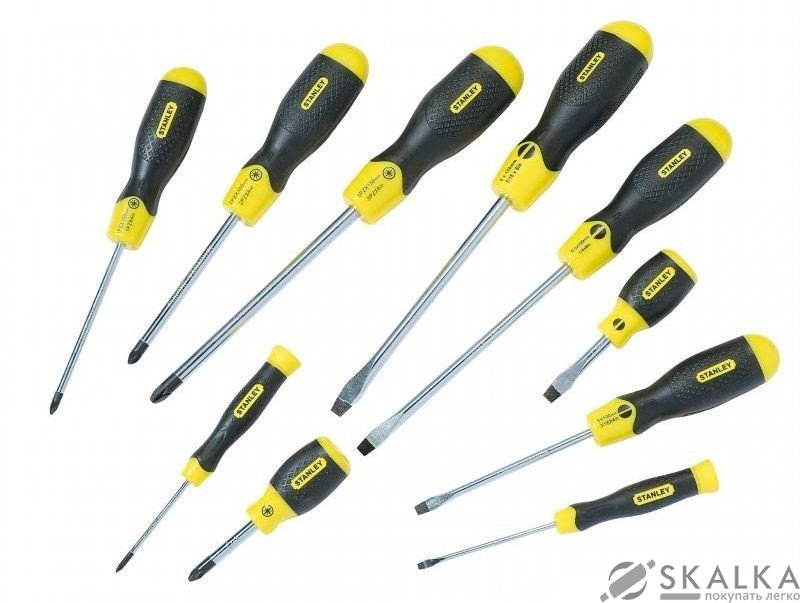 Набор отверток Stanley SL / PZ в пластмассовом футляре 10 шт (2-65-014) На фото Набор отверток Stanley SL / PZ в пластмассовом футляре 10 шт (2-65-014)