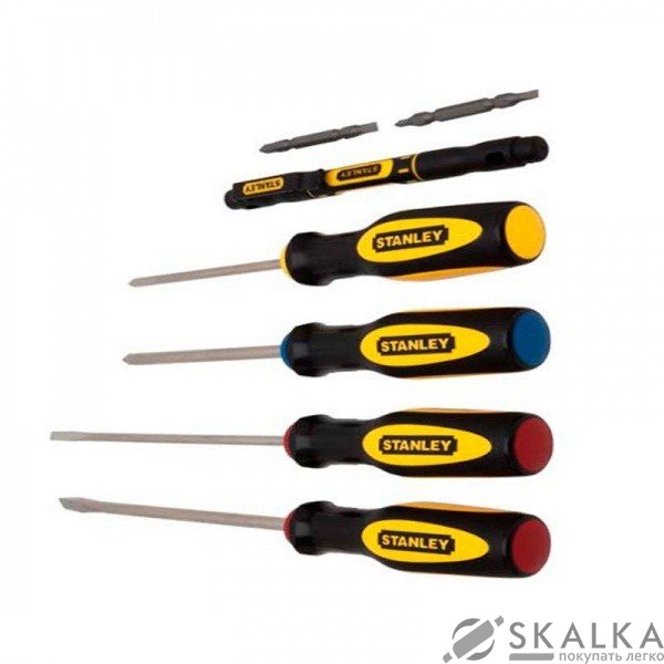Набор отверток Stanley Basic со сменными насадками 5 шт (DW) (STHT0-60017) На фото Набор отверток Stanley Basic со сменными насадками 5 шт (DW) (STHT0-60017)