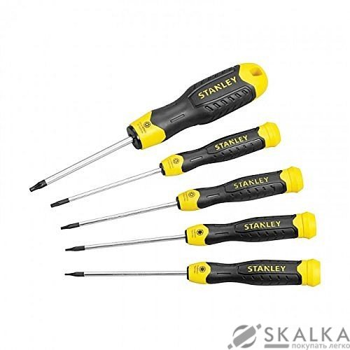 Набор отверток Stanley Cushion Grip TORX Т5, Т6, Т8, Т10, Т15, 5 шт (STHT2-65155) На фото Набор отверток Stanley Cushion Grip TORX Т5, Т6, Т8, Т10, Т15, 5 шт (STHT2-65155)