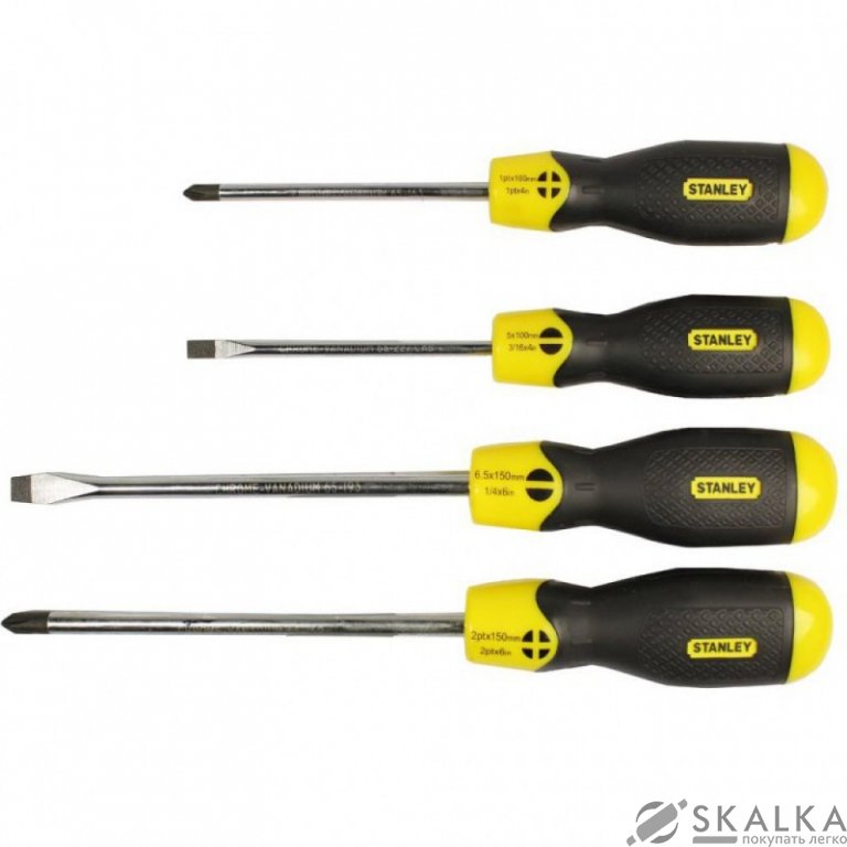 На фото Набор отверток Stanley Cushion Grip 4 шт (0-65-013)