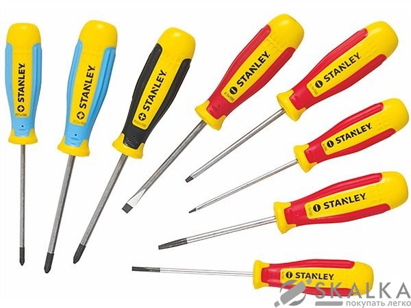 На фото Набор отверток Stanley Magnum: SL, PH, PZ, 8 шт DW (STHT0-62200)
