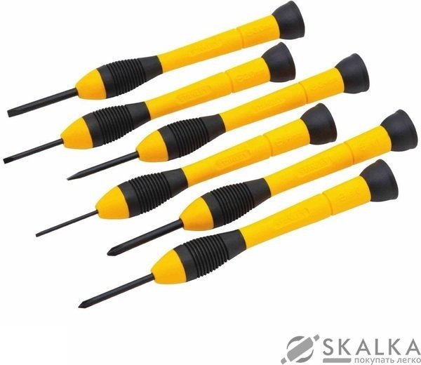На фото Набор отверток прецизионных Stanley Instrument 6 шт (0-66-052)