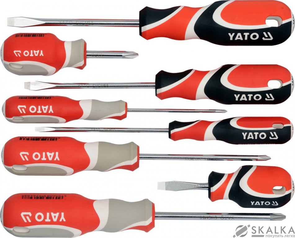 Набор отверток Yato длина 38/75/100 мм 8 шт (YT-2670) На фото Набор отверток Yato длина 38/75/100 мм 8 шт (YT-2670)
